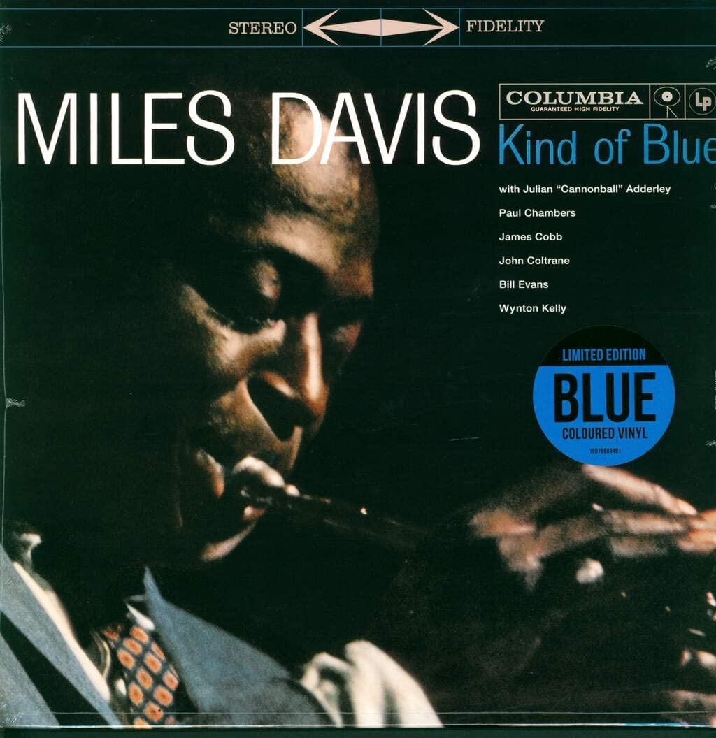 Image of Artwork for Miles Davis's Kind of Blue (Blue Marbled LP)